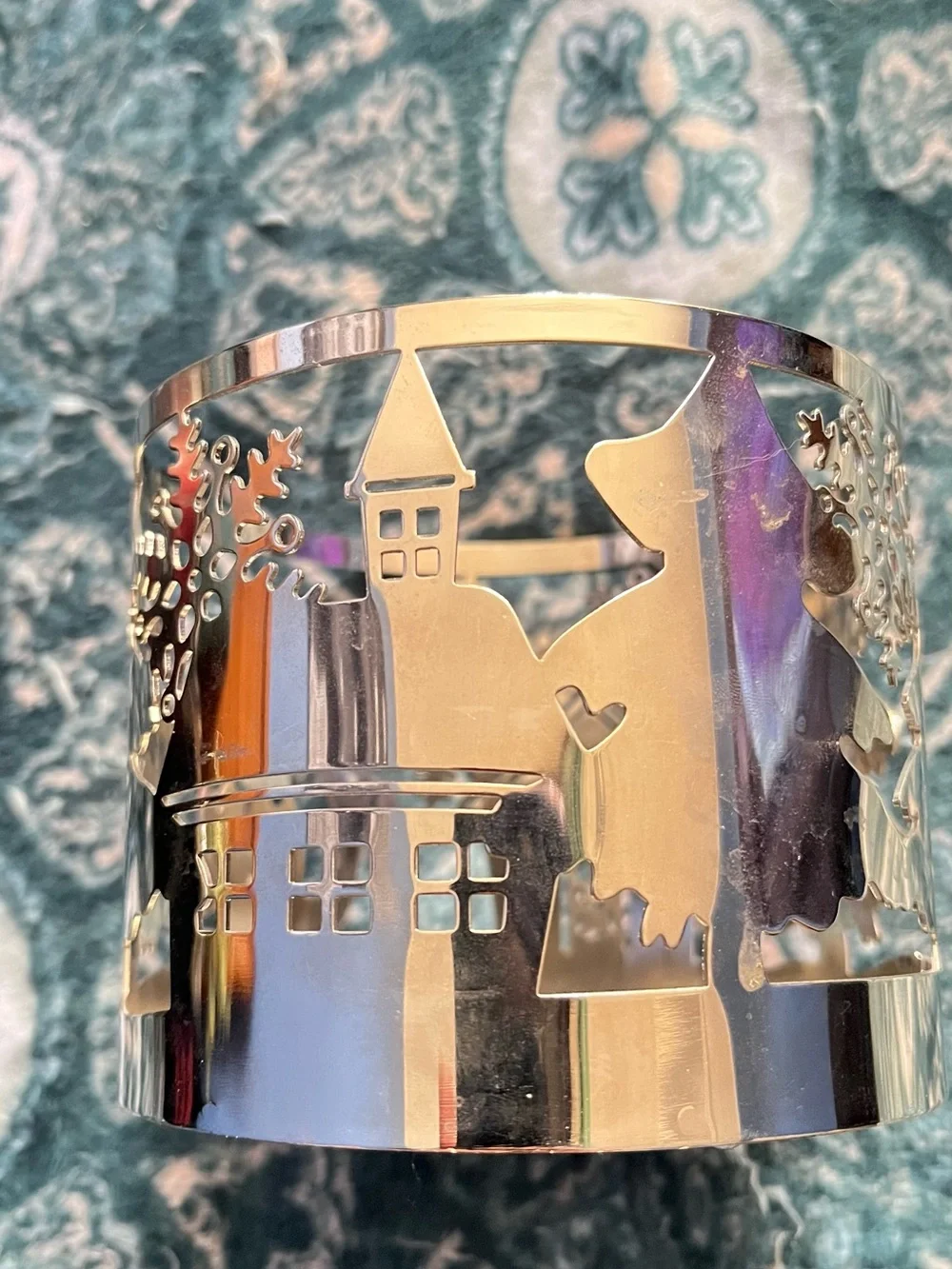 Bath & Body Works Silver Snow Scene Candle Holder ⛄️